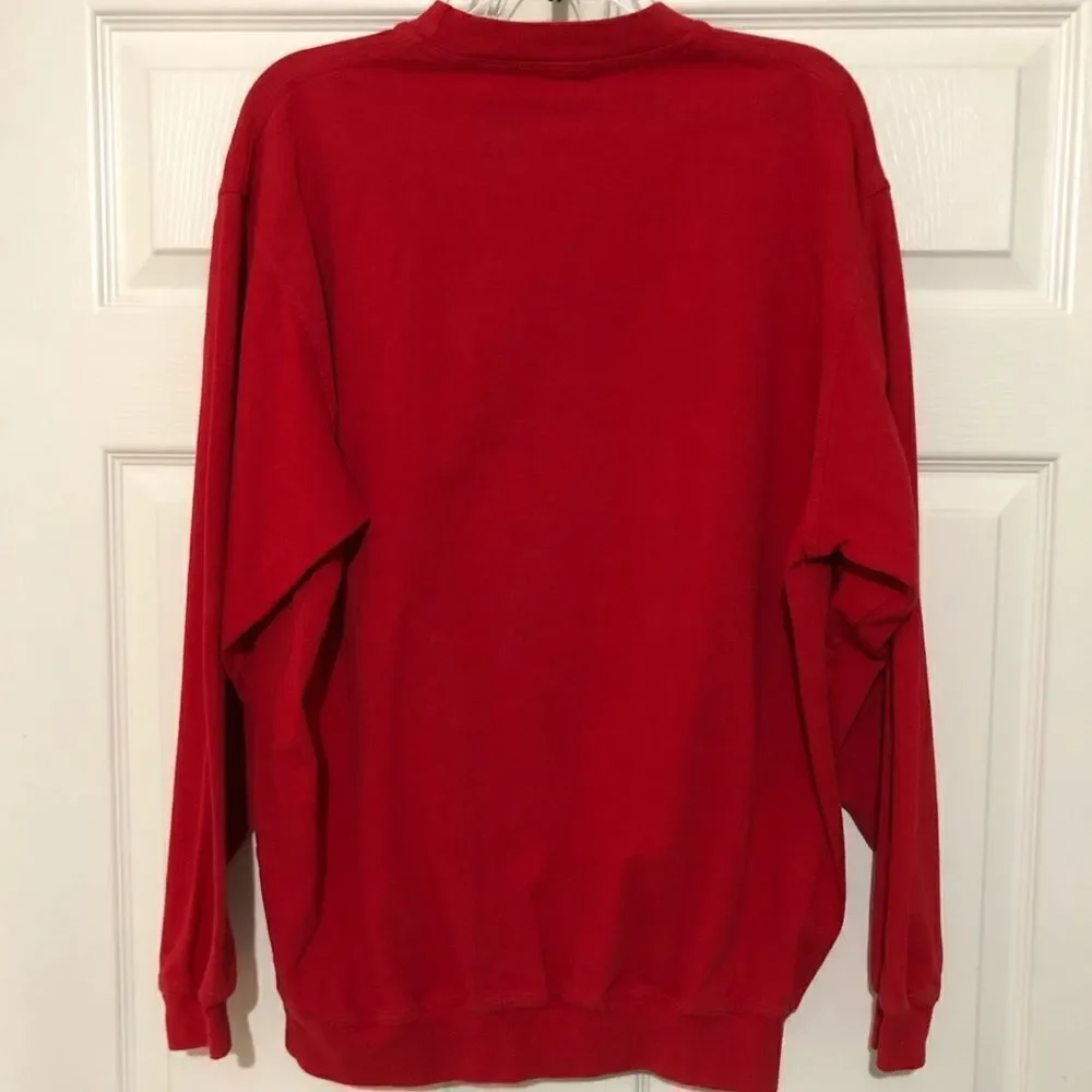 TOM JAMES Men’s Red Pullover Sweater Size L